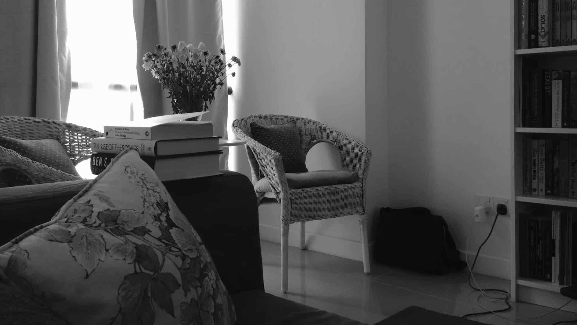 Wohnzimmer schwarz weiss