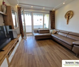 Eigentumswohnung in 4020 Linz: Wohnzimmer mit Loggia, Wohnfläche 101 m²